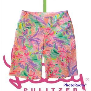 Lilly Pulitzer Luxletic Ocean Trail Jungle Hoopla Athletic Shorts Size 0